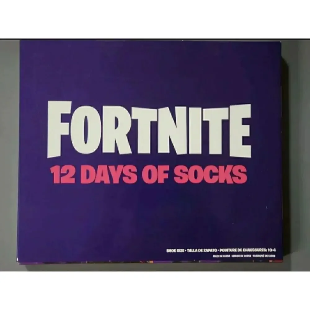FORTNITE 12 Pairs of Kids Socks • 12 Day Advent Sock Character Gamer Feet Ware
